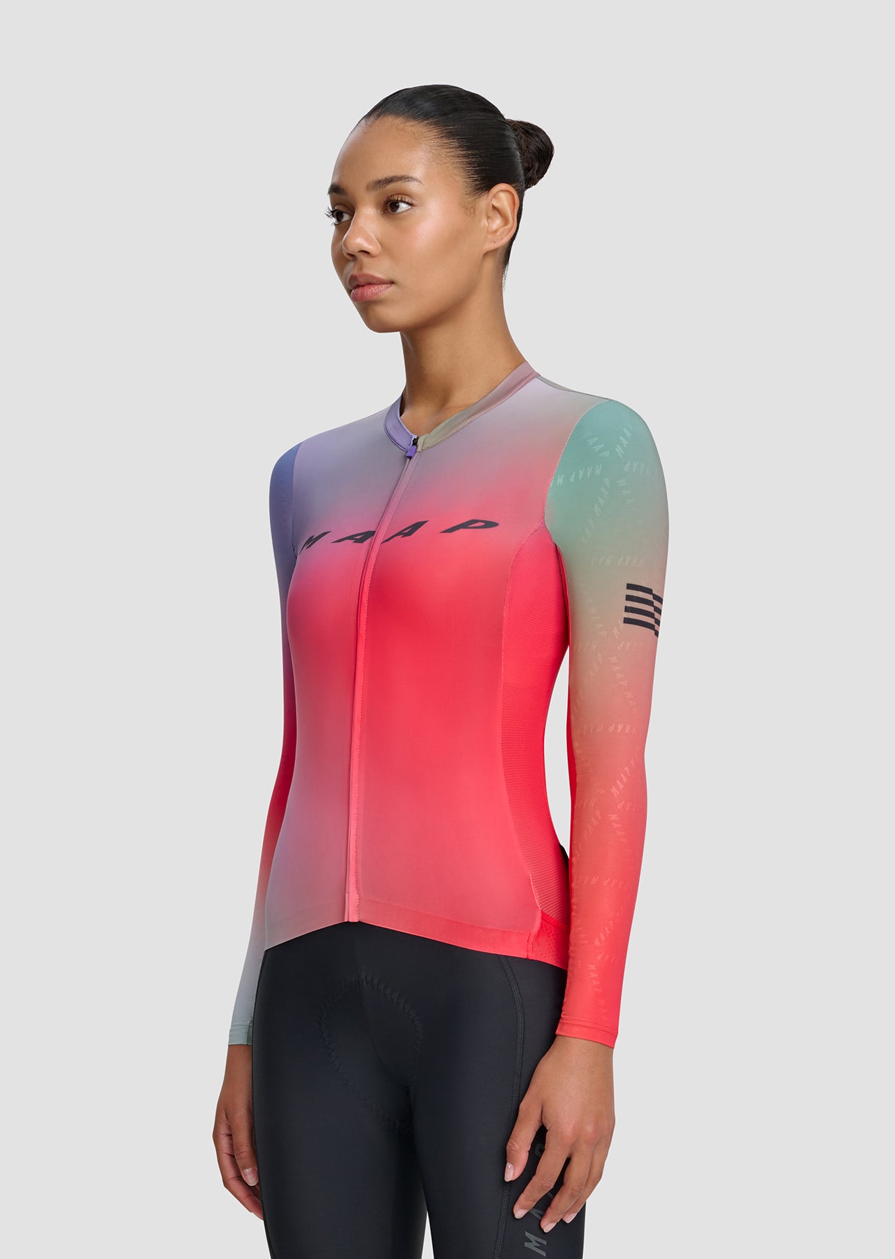 Women's Blurred Out Pro Hex LS Jersey 2.0